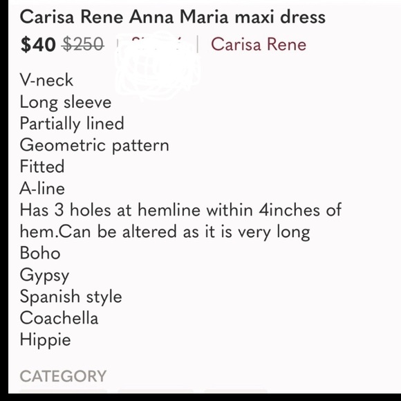 Long sleeve maxi dress size 4 - Picture 10 of 10